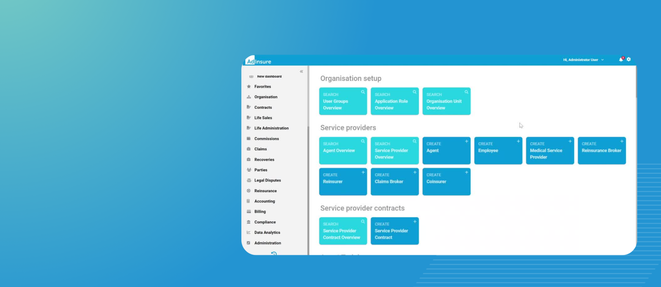 AdInsure Policy Administration Functionality