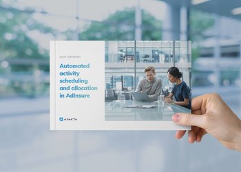 Automated activity scheduling and allocation in AdInsure